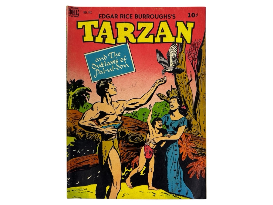 Dell Comics Edgar Rice Burrough's Tarzan And The Outlaws Of Pal-ul-don #6 Vintage 1948 10 Cent Comic Book Valued Ungraded: $41, 6.0: $284, 8.0: $790