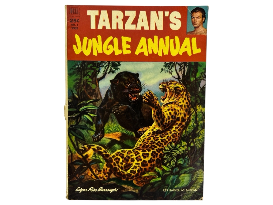 Dell Comics Edgar Rice Burrough's Tarzan's Jungle Annual #1 Vintage 1952 25 Cent Comic Book