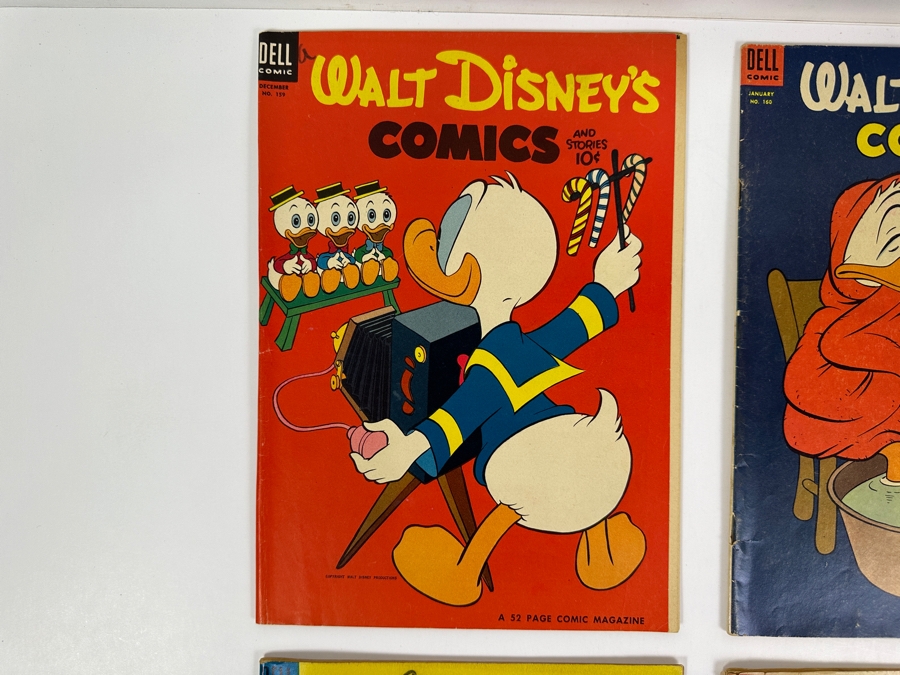 (4) Dell Comics Walt Disney's Comics And Stories #159, #160, #162 & #164 Vintage 1953/1954 10 Cent Comic Books	 [Photo 2]
