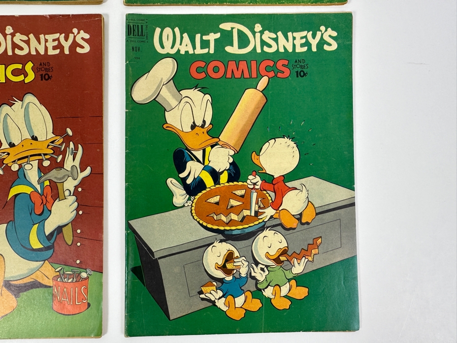 (4) Dell Comics Walt Disney's Comics And Stories #131, #132, #133 & #134 Vintage 1951 10 Cent Comic Books Valued Ungraded: $70, 6.0: $363, 8.0: $655 [Photo 8]