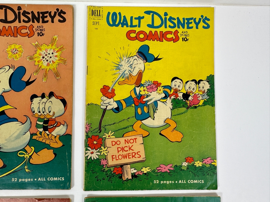 (4) Dell Comics Walt Disney's Comics And Stories #131, #132, #133 & #134 Vintage 1951 10 Cent Comic Books Valued Ungraded: $70, 6.0: $363, 8.0: $655 [Photo 4]