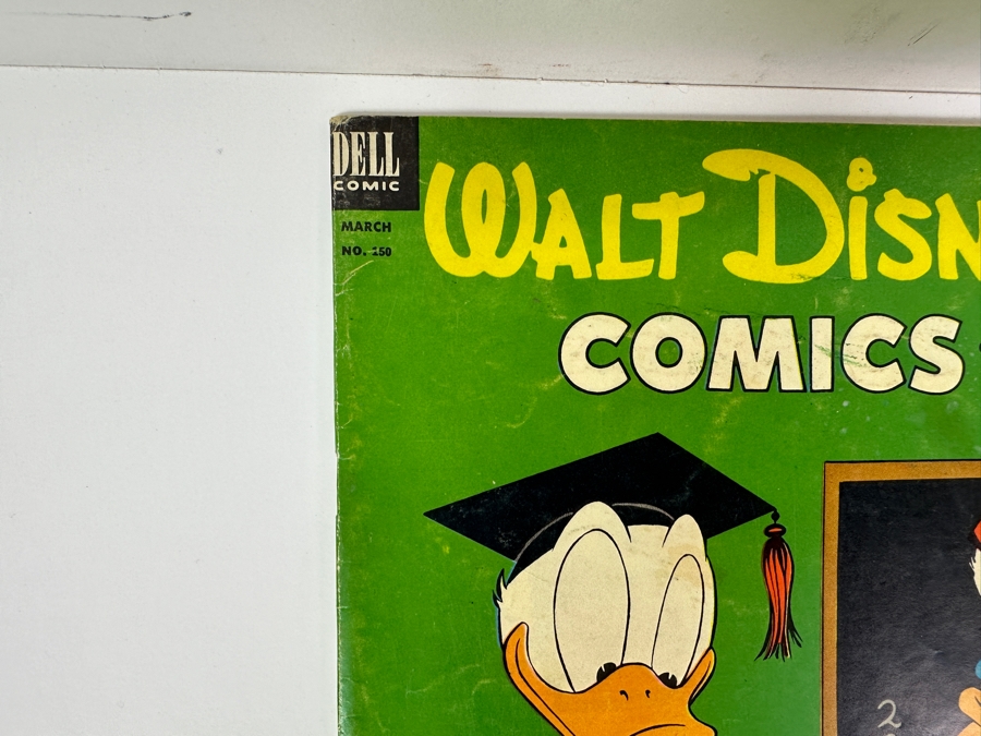 (4) Dell Comics Walt Disney's Comics And Stories #150, #152, #153 & #155 Vintage 1953 10 Cent Comic Books Valued Ungraded: $54, 6.0: $171, 8.0: $537 [Photo 3]