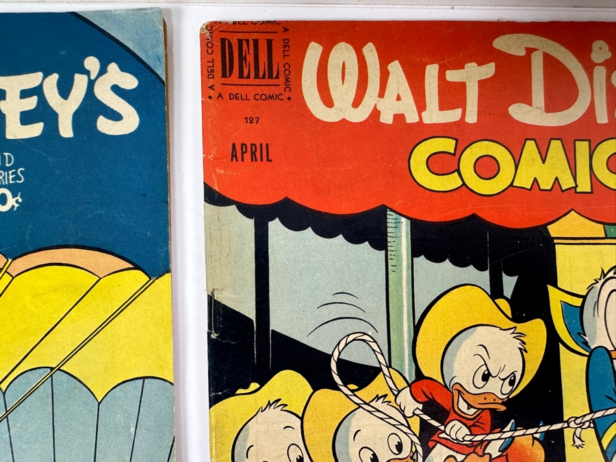 (4) Dell Comics Walt Disney's Comics And Stories #126, #127, #128 & #130 Vintage 1951 10 Cent Comic Books Valued Ungraded: $57, 6.0: $370, 8.0: $789 [Photo 5]
