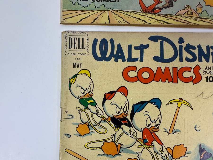 (4) Dell Comics Walt Disney's Comics And Stories #126, #127, #128 & #130 Vintage 1951 10 Cent Comic Books Valued Ungraded: $57, 6.0: $370, 8.0: $789 [Photo 7]