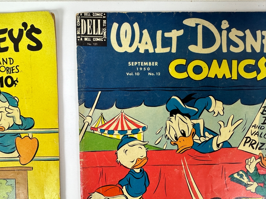 (4) Dell Comics Walt Disney's Comics And Stories #119, #120, #123 & #125 Vintage 1950/1951 10 Cent Comic Books Valued Ungraded: $47, 6.0: $328, 8.0: $653 [Photo 5]