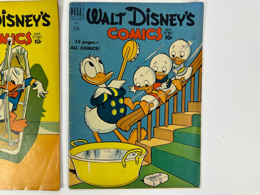 (4) Dell Comics Walt Disney's Comics And Stories #119, #120, #123 & #125 Vintage 1950/1951 10 Cent Comic Books Valued Ungraded: $47, 6.0: $328, 8.0: $653 [Photo 8]