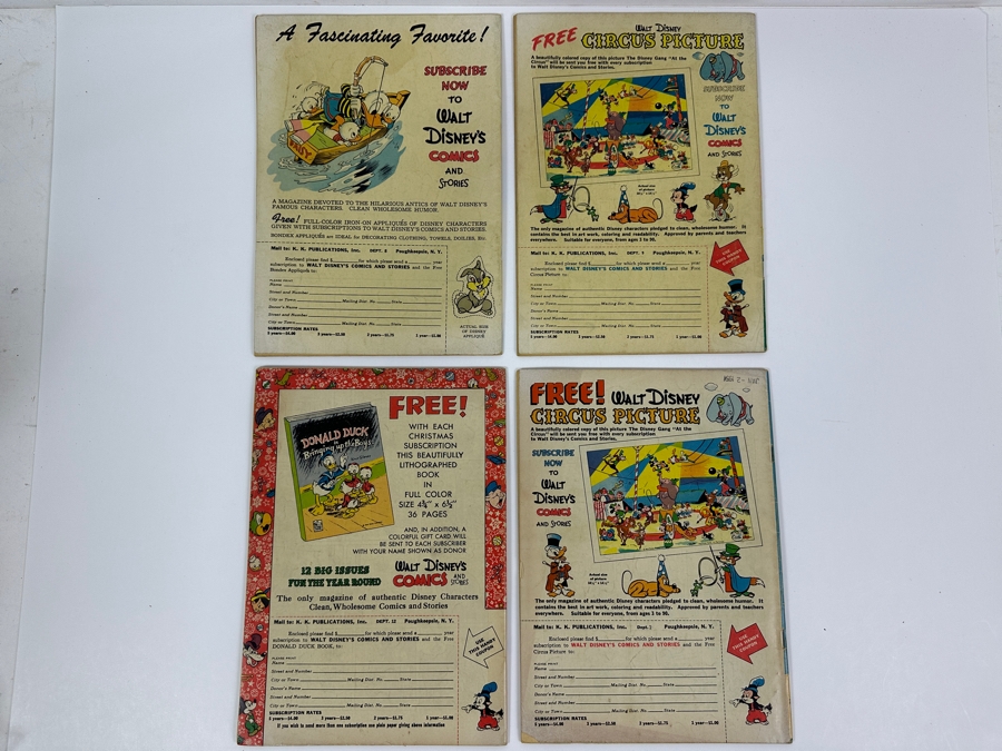 (4) Dell Comics Walt Disney's Comics And Stories #119, #120, #123 & #125 Vintage 1950/1951 10 Cent Comic Books Valued Ungraded: $47, 6.0: $328, 8.0: $653 [Photo 10]