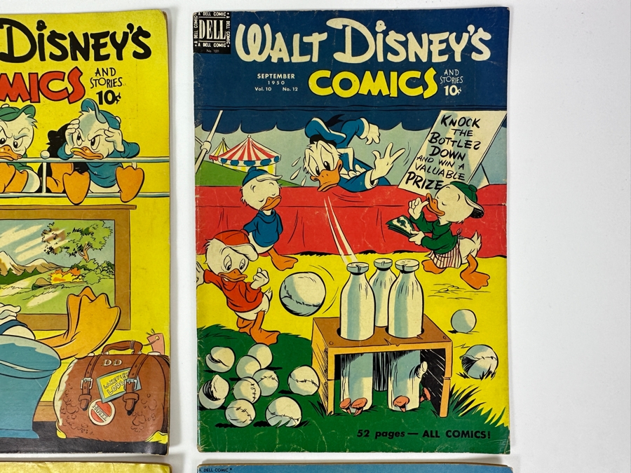 (4) Dell Comics Walt Disney's Comics And Stories #119, #120, #123 & #125 Vintage 1950/1951 10 Cent Comic Books Valued Ungraded: $47, 6.0: $328, 8.0: $653 [Photo 4]