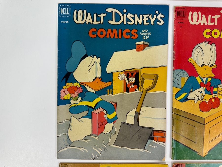 (4) Dell Comics Walt Disney's Comics And Stories #138, #139, #145 & #147 Vintage 1952 10 Cent Comic Books [Photo 2]