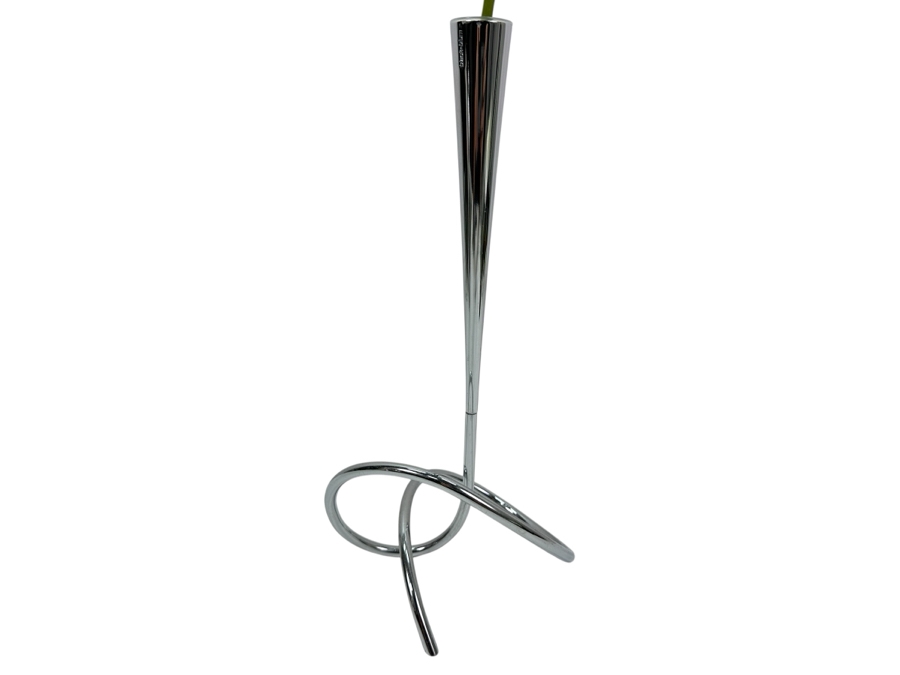 Just Added - Black+Blum Loop Chrome Flower Vase 11.75H