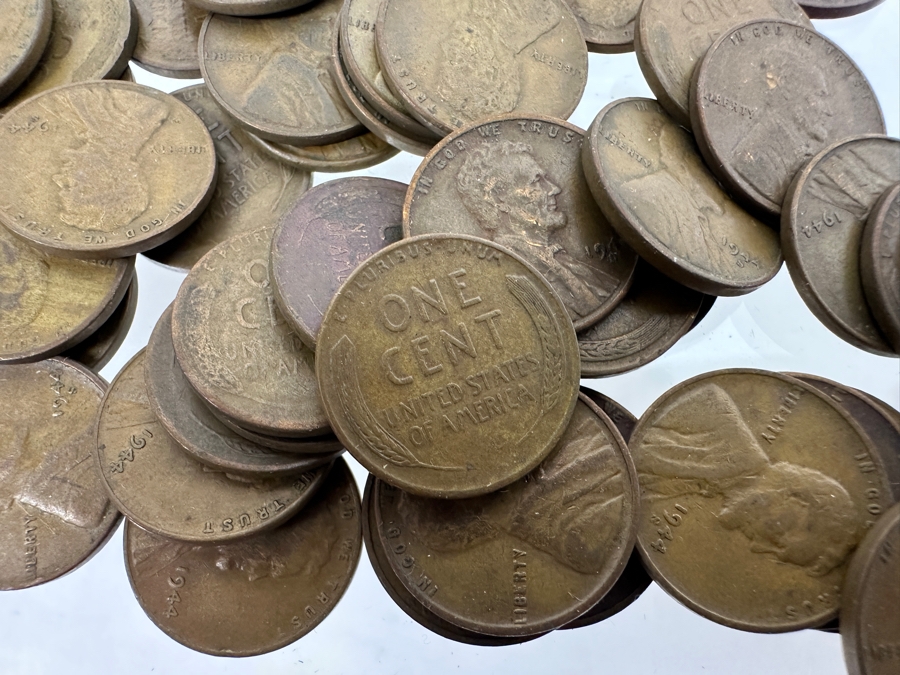 Vintage 1944 S Lincoln Wheat Pennies [Photo 2]