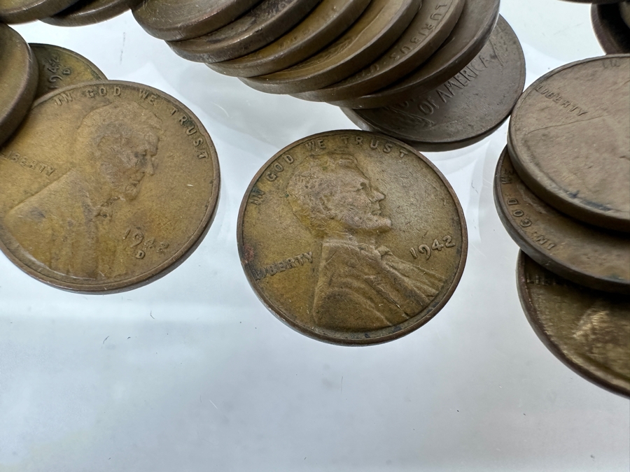 Vintage 1940/1941/1942 Lincoln Wheat Pennies [Photo 2]
