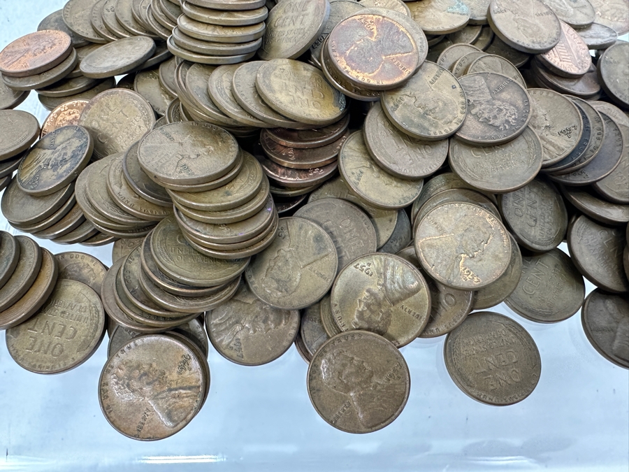 Vintage 1950s Lincoln Wheat Pennies [Photo 2]