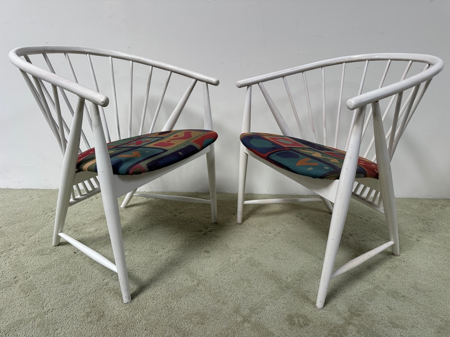 Pair Of Solfjadern (Sun Feather) Armchairs Designed By Sonna Rosen For Nassjo Stolfabrik In 1948 [Photo 4]