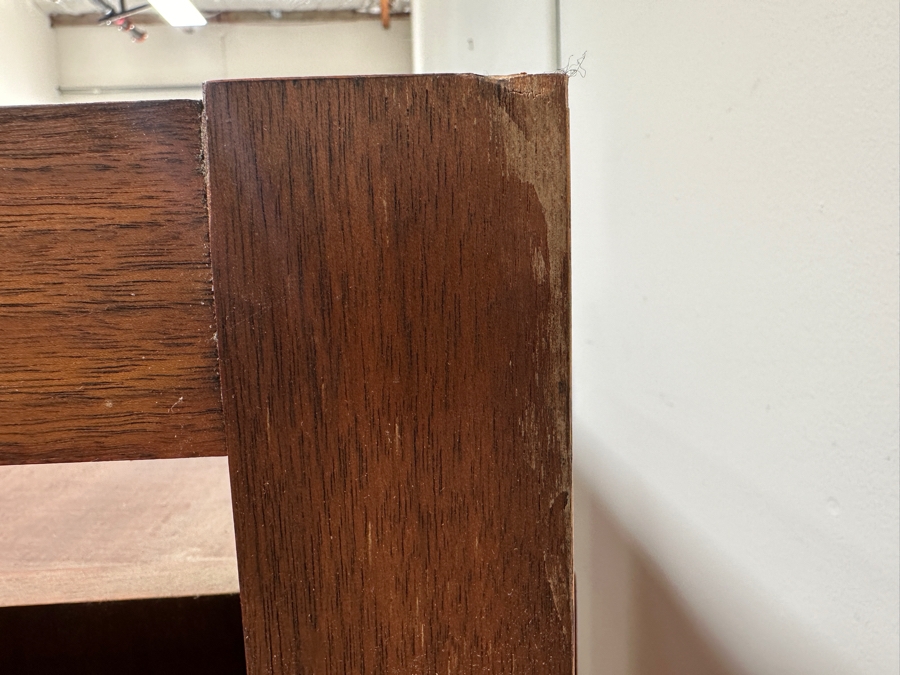 Pair Of Mid-Century Modern Walnut Modular Shelving Bookcases Bookshelves Cabinets With 3-Drawers Made In Yugoslavia 58.5'W X 16'D X 74.5'H [Photo 11]