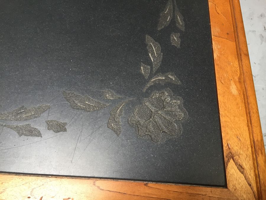 French In The Country Manner by Drexel Cabinet With Slate Top On Casters [Photo 11]