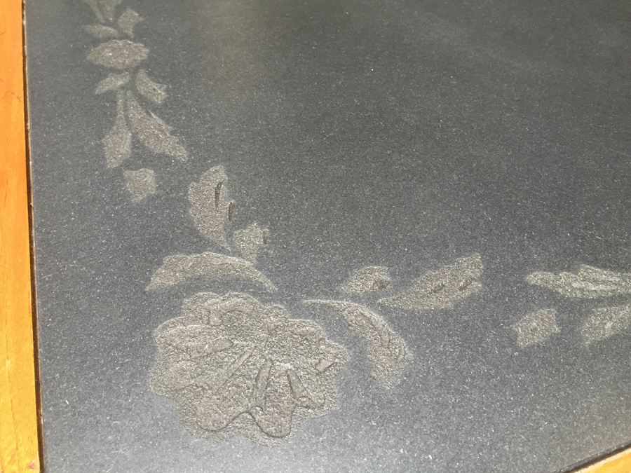 French In The Country Manner by Drexel Cabinet With Slate Top On Casters [Photo 2]