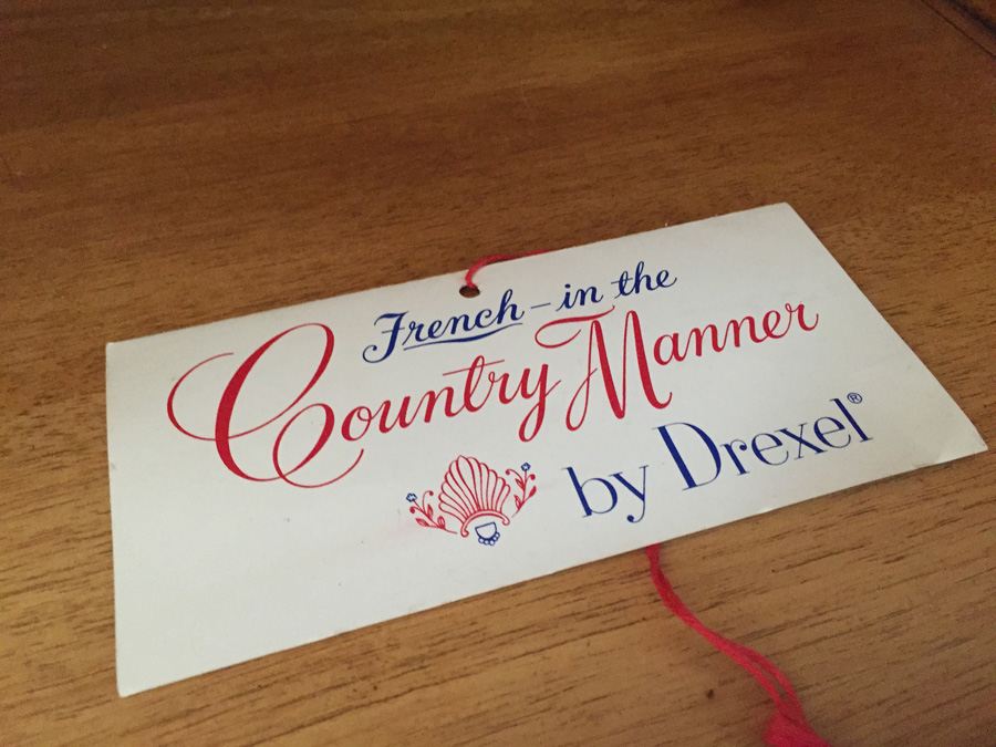 French In The Country Manner by Drexel Cabinet With Slate Top On Casters [Photo 3]