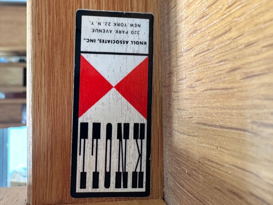 Florence Knoll Three-Piece Walnut Dresser And Vanity Set With Floating Desk - Period 1950's Mid-Century Modern Piece (Pair Of Dressers Can Be Separated) Each Dresser Is 36'W And Desk Is 28'W X 20'D X 29'H [Photo 7]