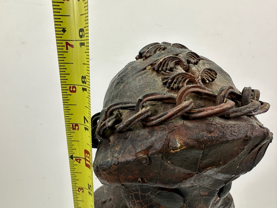 Unusual Handmade Sculpture Figure 9.5W X 19H [Photo 14]