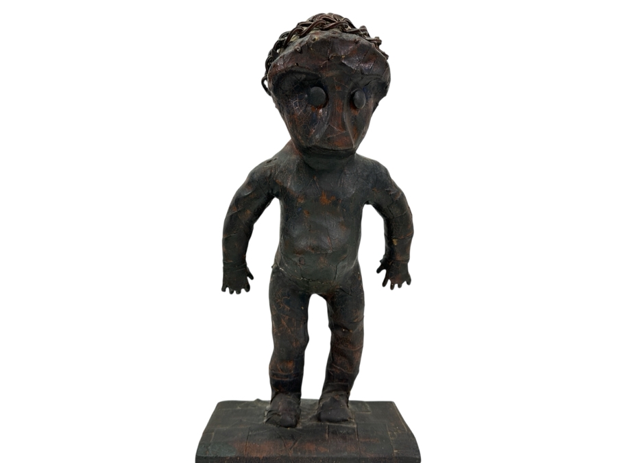 Unusual Handmade Sculpture Figure 9.5W X 19H