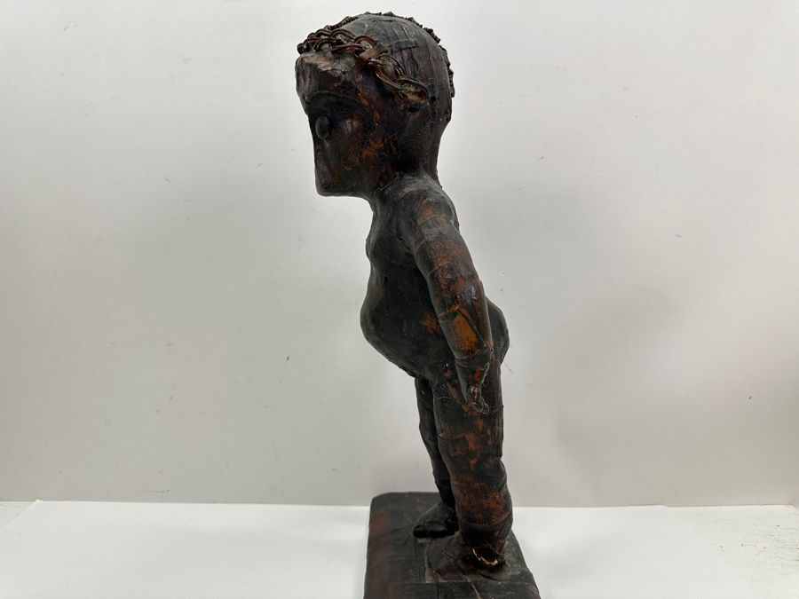 Unusual Handmade Sculpture Figure 9.5W X 19H [Photo 11]