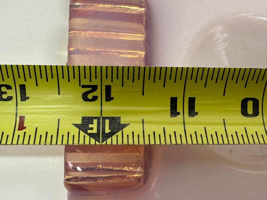 Vintage Pink Glass Tray With Handles And Circular Indentation 12.5W X 4.5D X 1.5H [Photo 8]