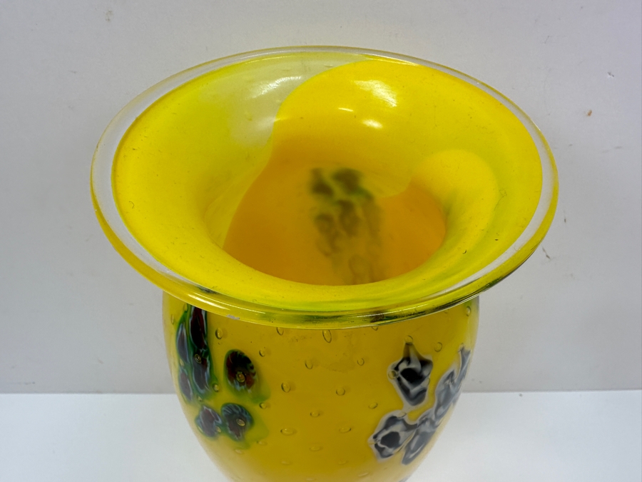 Patricia Yockey Signed Art Glass Vase 11.5'H [Photo 8]
