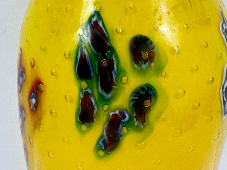 Patricia Yockey Signed Art Glass Vase 11.5'H [Photo 4]