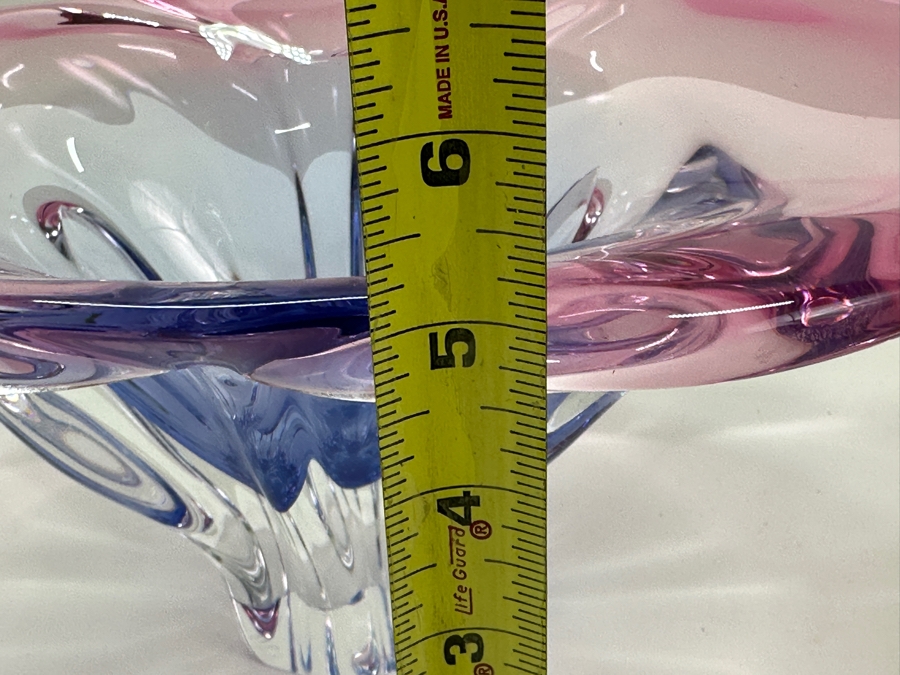 Art Glass Centerpiece Bowl By Glassworks Chribska Made In The Czech Republic 12.25W X 7D X 5H [Photo 13]