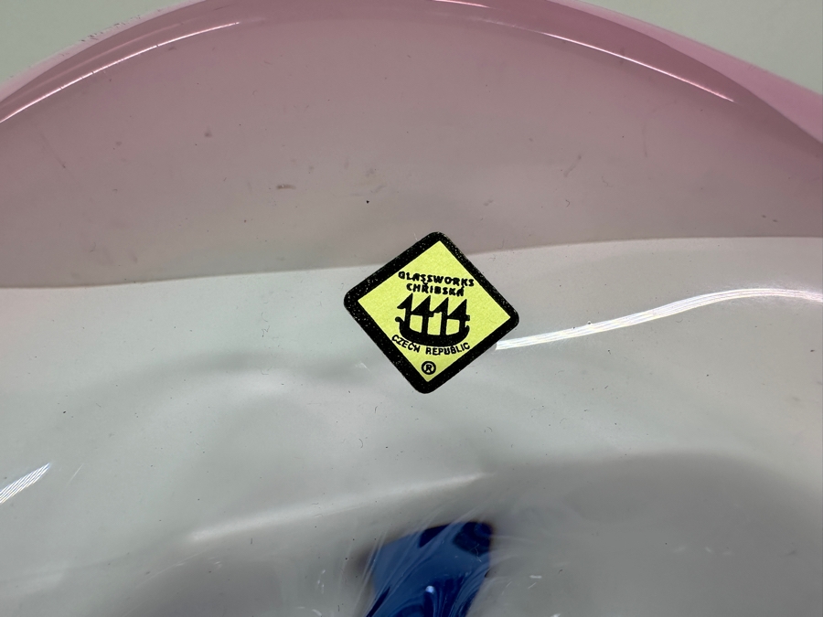 Art Glass Centerpiece Bowl By Glassworks Chribska Made In The Czech Republic 12.25W X 7D X 5H [Photo 9]