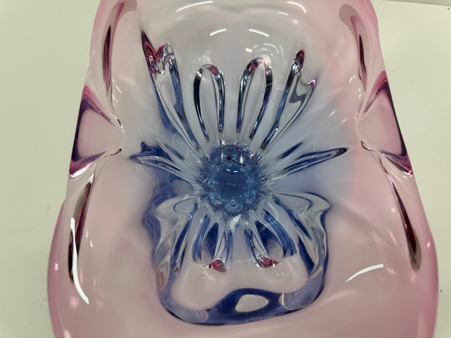 Art Glass Centerpiece Bowl By Glassworks Chribska Made In The Czech Republic 12.25W X 7D X 5H [Photo 8]