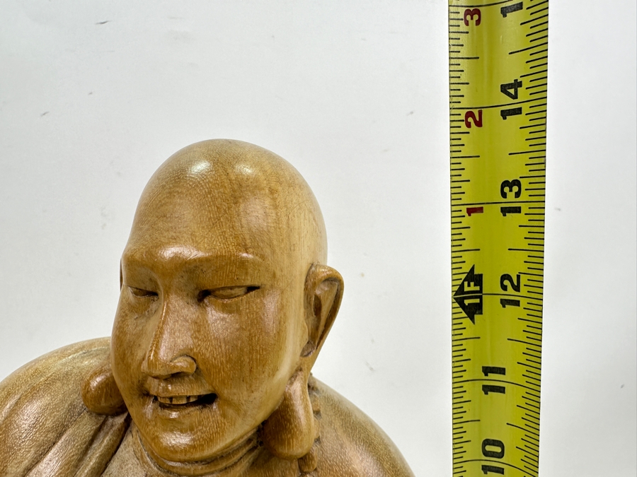Hand Carved Wooden Buddha Sculpture 14H [Photo 9]