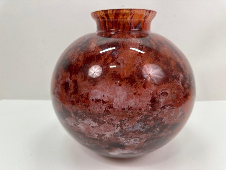 Art Glass Vase In Manner Of Lorraine French Art Glass 9.5'H [Photo 4]