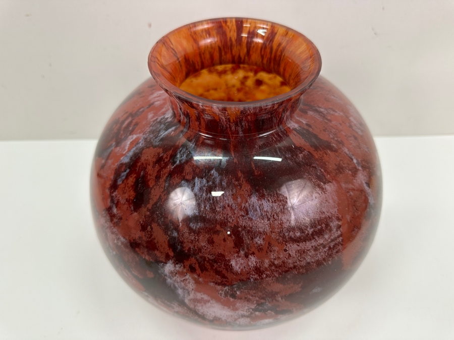 Art Glass Vase In Manner Of Lorraine French Art Glass 9.5'H [Photo 3]