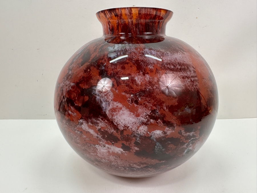 Art Glass Vase In Manner Of Lorraine French Art Glass 9.5'H [Photo 2]