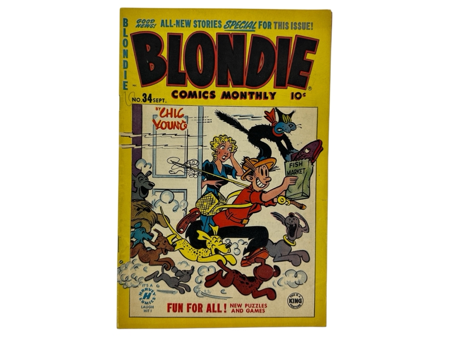 Harvey Comics Blondie #34 Vintage 1951 10 Cent Comic Book