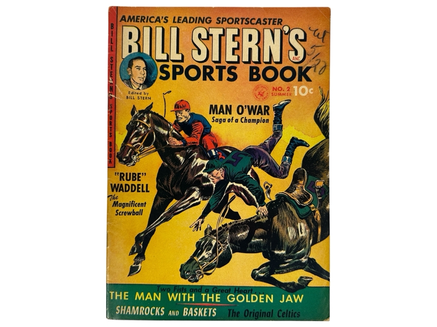 Ziff-Davis Comics Bill Stern's Sports Book #2 (Man O' War) Vintage 1952 10 Cent Comic Book