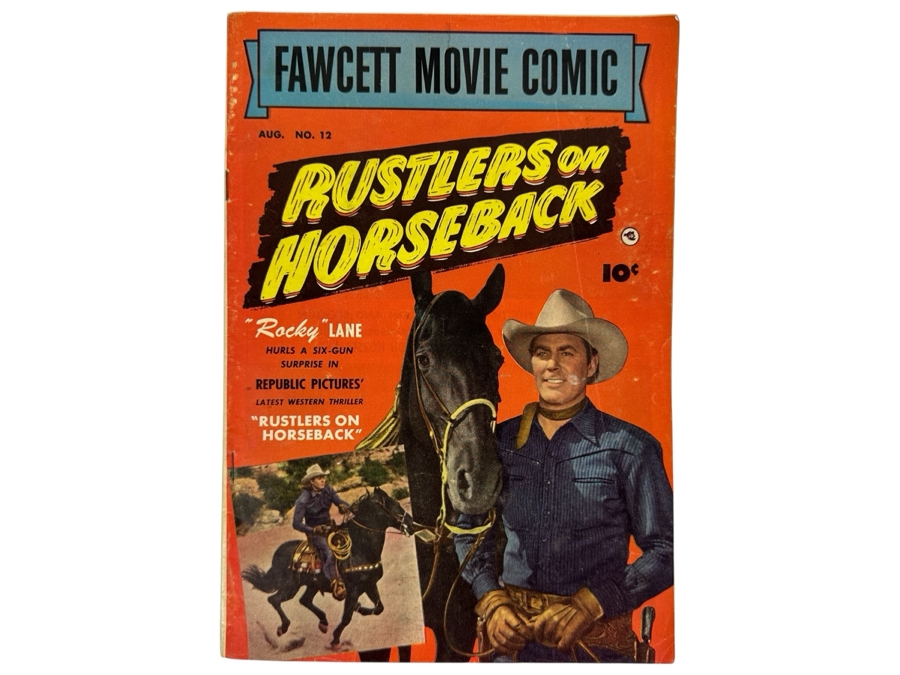 Fawcett Movie Comic #12 Rustlers On Horseback Vintage 1951 10 Cent Comic Book