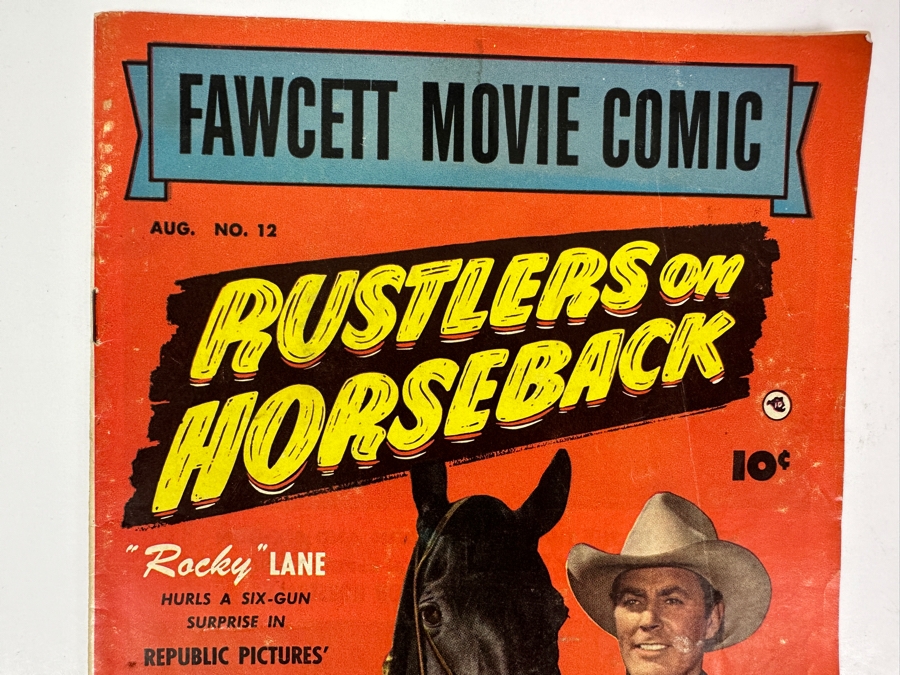 Fawcett Movie Comic #12 Rustlers On Horseback Vintage 1951 10 Cent Comic Book [Photo 2]