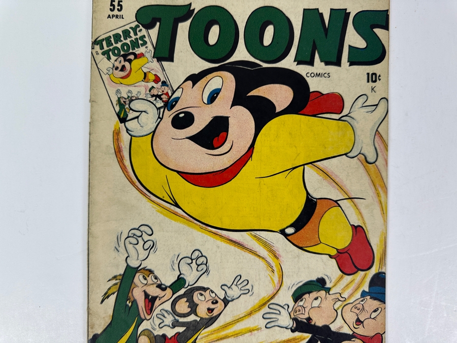 Marvel Group Comics Terry-Toons Comics #55 Mighty Mouse Vintage 1942 10 Cent Comic Book Valued Ungraded: $102 [Photo 2]