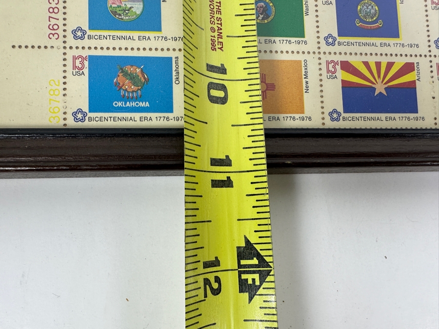 Framed US Mint 13 Cent Postage Stamps Of U.S. State Flags 10 X 11 [Photo 5]