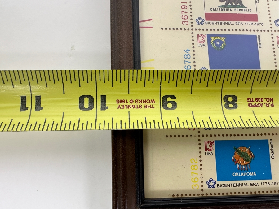 Framed US Mint 13 Cent Postage Stamps Of U.S. State Flags 10 X 11 [Photo 4]