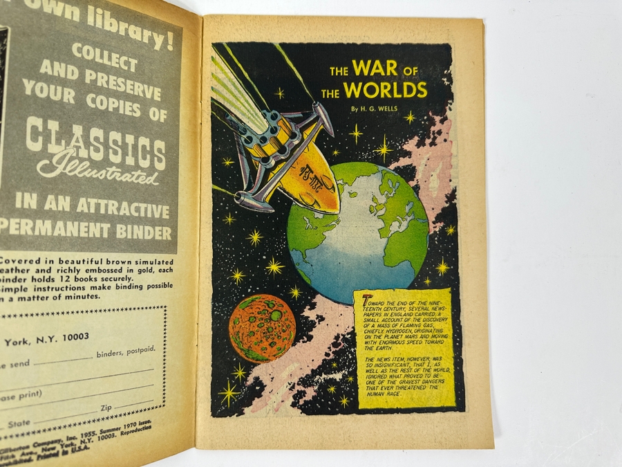 Classics Illustrated #124 The War Of The World By H. G. Wells Vintage 1970 25 Cent Comic Book [Photo 3]