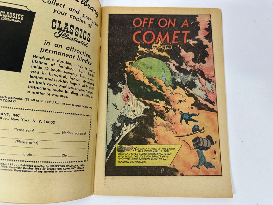 Classics Illustrated #149 Off On A Comet By Jules Verne Vintage 1966 15 Cent Comic Book [Photo 3]