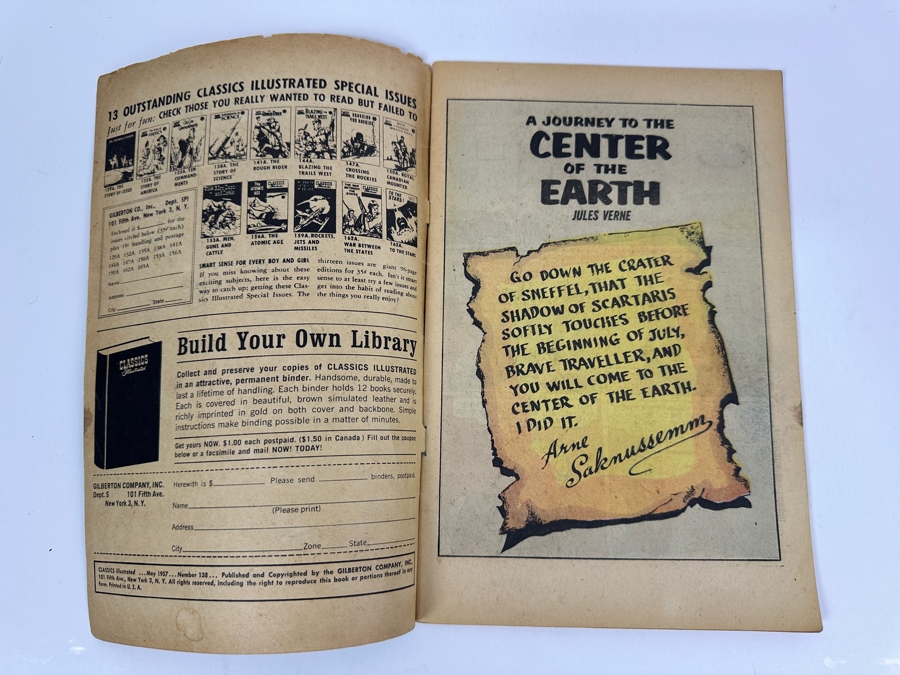 Classics Illustrated #138 A Journey To The Center Of The Earth By Jules Verne Vintage 1957 15 Cent Comic Book [Photo 3]