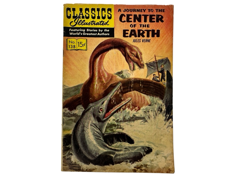 Classics Illustrated #138 A Journey To The Center Of The Earth By Jules Verne Vintage 1957 15 Cent Comic Book