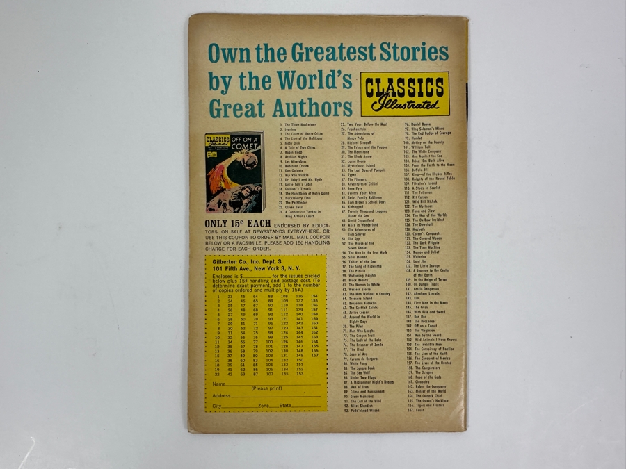 Classics Illustrated #153 The Invisible Man By H. G. Wells Vintage 1965 15 Cent Comic Book [Photo 2]