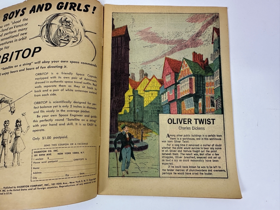 Classics Illustrated #23 Oliver Twist By Charles Dickens Vintage 1964 15 Cent Comic Book [Photo 3]