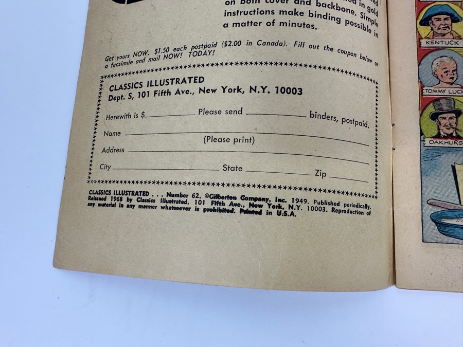 Classics Illustrated #62 Western Stories By Bret Harte Vintage 1968 25 Cent Comic Book [Photo 4]